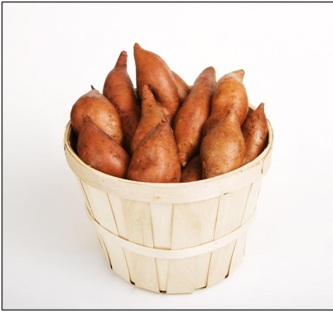 sweet potatoes in a basket